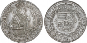 World Coins
Austria
Thaler. 1632. LEOPOLDO V. HALL. 28,78 grs. AR. Bonita pátina acerada. Dav-3338; KM-629.2. EBC.