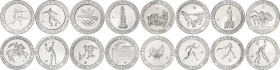 Juan Carlos I
Barcelona´92
Serie 16 monedas 2.000 Pesetas. 1990 a 1992. AR. Series I a IV. Colección completa en plata. En estuche con certificados....