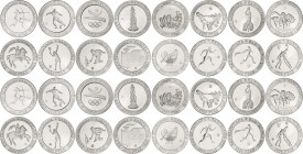 Juan Carlos I
Barcelona´92
Serie 32 monedas 2.000 Pesetas. 1990 a 1992. AR. Series I a IV. Colección completa en plata de las dos series de 16 moned...