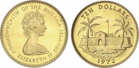 World Coins
Bahamas
10 Dollars. 1972. ELIZABETH II. 3,23 grs. AU. Fortaleza. Fr-12; KM-34. SC.