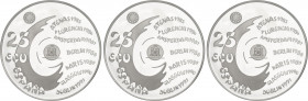 Juan Carlos I
Ecu Issues
Lote 3 monedas 25 Ecu. 1992. AR. Capital Europea de la Cultura. En estuches originales con certificados. A EXAMINAR. HG-613...