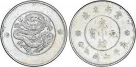 World Coins
China
1 Dollar. (1920-22). YUNNAN. AR. 4 circles below pearl. Encapsulada por NGC AU DETAILS CLEANED (nº 5786750-015). Y-258.1. EBC.