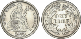 World Coins
United States of America
1 Dime. 1872. 2,46 grs. AR. Tipo Seated Liberty. KM-92. EBC.