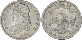 World Coins
United States of America
1/2 Dollar. 1834 Small date. 13,33 grs. AR. Tipo Capped Bust. KM-37. MBC.