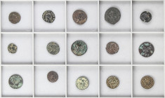 Lots and Collections
Lote 15 monedas Cobres. MONEDA ROMANA a MONEDA EXTRANJERA. AE. Resto final de colección con monedas de varios tipos: Romanas, Bi...