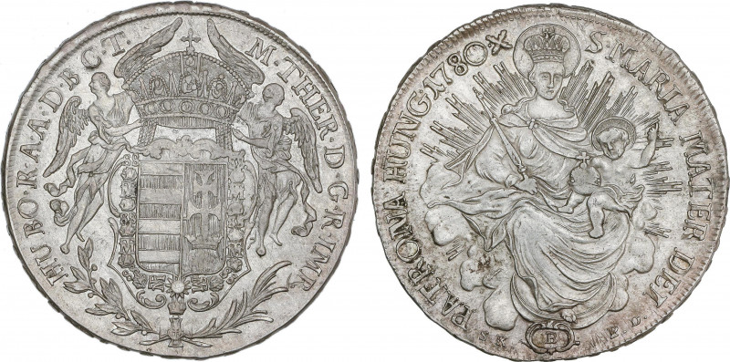 World Coins
Hungary
Thaler. 1780. MARIA THERESA. KREMNITZ. 27,95 grs. AR. Dav-...