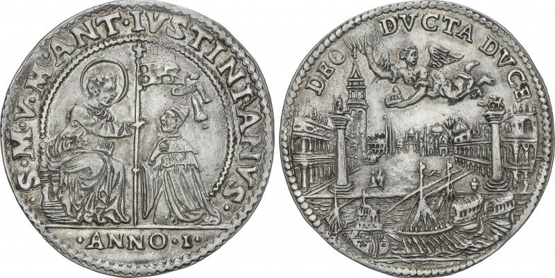 World Coins
Italian States
Osella anno I. (1684). MARCANTONIO GIUSTINIAN. VENE...