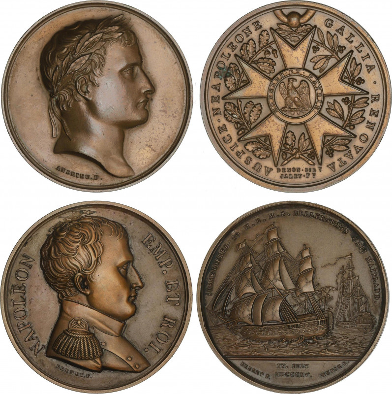 World Coins
France
Lote 2 medallas Legión de Honor y Rendición de Napoleon en ...