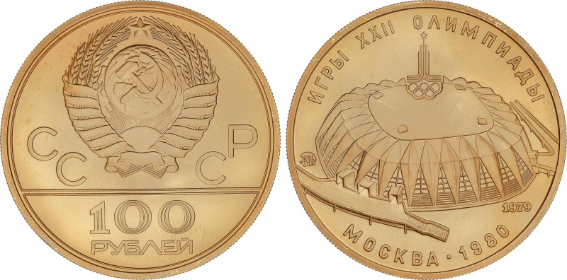 World Coins
Russia
100 Roubles. 1979. MOSCOW. 17,28 grs. AU. Olimpiada Moscú´ ...