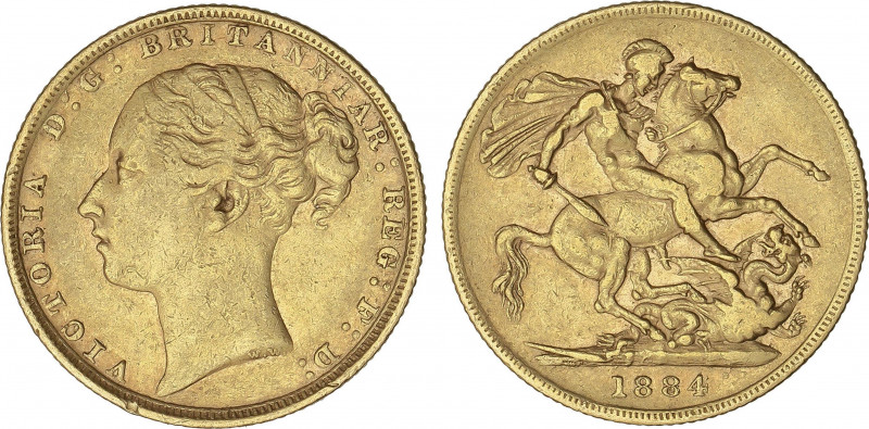 World Coins
Great Britain
Sovereign. 1884. VICTORIA. 7,91 grs. AU. (Golpecitos...