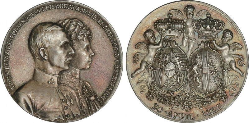 World Coins
Liechtenstein
Medalla boda del Príncipe Heredero Alois Franz de Li...