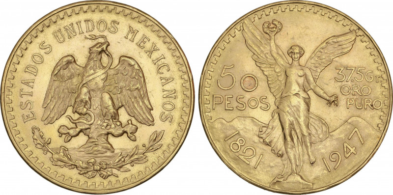 World Coins
Mexico
50 Pesos. 1947. 41,63 grs. AU. Centenario Independencia. (P...