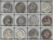 World Lots and Collections
Lote 12 monedas 5 Pesetas (4), 5 Francs (4), 5 Lei (3) y 5 Korona. 1849 a 1900. ESPAÑA (4), BELGICA (4), RUMANIA (3) y HUN...