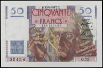 World Banknotes
50 Francs. Junio 1947. FRANCIA. Leverrier. (Arruguitas). Pick-127b. SC.