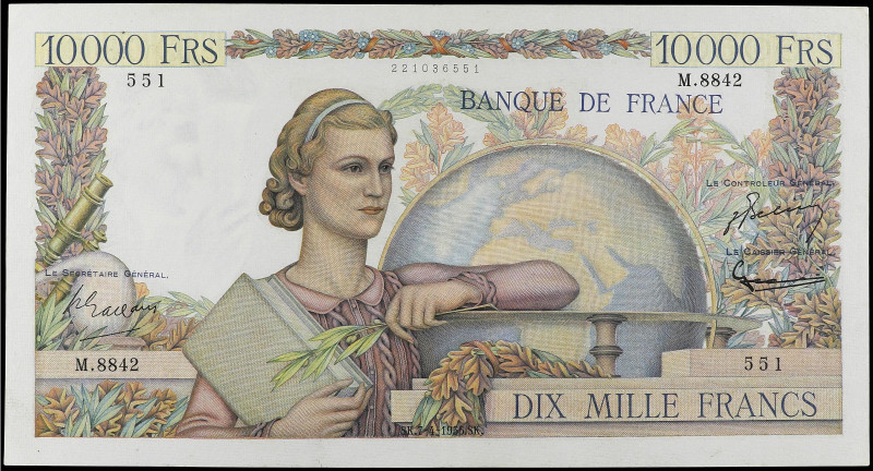 World Banknotes
10.000 Francs. Abril 1956. FRANCIA. Pick-132d. MBC+.