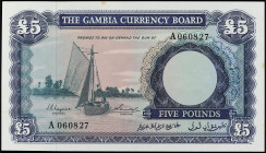 World Banknotes
5 Pounds. (1965-70). GAMBIA. Maquina agricola. (Pequeñas manchitas). Pick-3a. SC-.