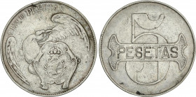 Company Stores and Propaganda Tokens
Ficha casino 5 Pesetas. ¿VALENCIA?. Anv.: Escudo de ¿Valencia? Sobre manto sostenido por águila. Ni. Cayón-239. ...