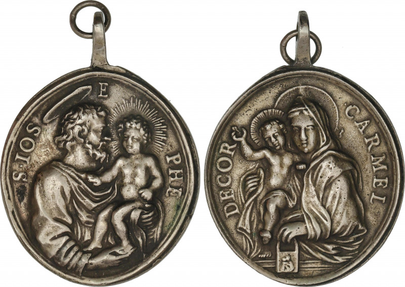 Spanish Medals
San Jose - Decor Carmel. Siglo XVIII. Anv.: San Jose con niño Je...