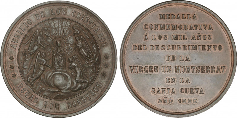 Spanish Medals
Milenario de la Virgen de Montserrat. 1880. Anv.: AUSILIO DE LOS...