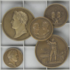 World Medals
Lote 5 medallas Napoleón Bonaparte. 1808 a 1811 (Reacuñaciones siglo XX). FRANCIA. Br. Ø 40 a 69 mm. Diferentes: Batalla de Somosierra, ...