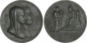 World Medals
Nacimiento de Enrique V Pretendiente. 29 Septiembre 1820. FRANCIA. Anv.: Bustos de los Duques de Berry sobrepuestos a derecha, delante t...