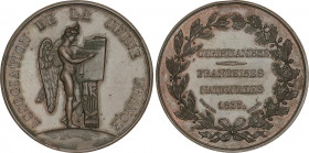 World Medals
Christianisme / Franchises Nationales. 1833. ASSOCIATION DE LA JEUNE FRANCE. FRANCIA. Anv.: Ángel inscribiendo en placa apoyada en fasce...