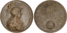 World Medals
Nec Pluribus impar. 1674 (Reacuñación siglo XX). LOUIS XIV. FRANCIA. Anv.: LVD.MAGNVS.FRAN.ET NAV.REX.P.P. Busto acorazado a derecha. Re...