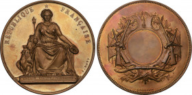 World Medals
Medalla. S/F. III REPÚBLICA. FRANCIA. Anv.: REPUBLIQUE FRANÇAISE. Alegoria de la República entronizada de frente. Rev.: Laurea formada p...