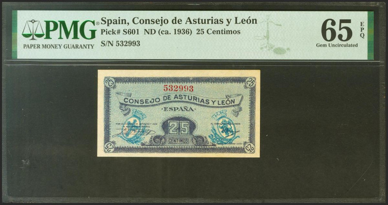 25 Céntimos. 1937. Asturias y León. Sin serie. (Edifil 2021: 394, Pick: S601). I...