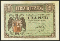 1 Peseta. 30 de Abril de 1938. Serie C. (Edifil 2021: 428a). Apresto original. EBC++.