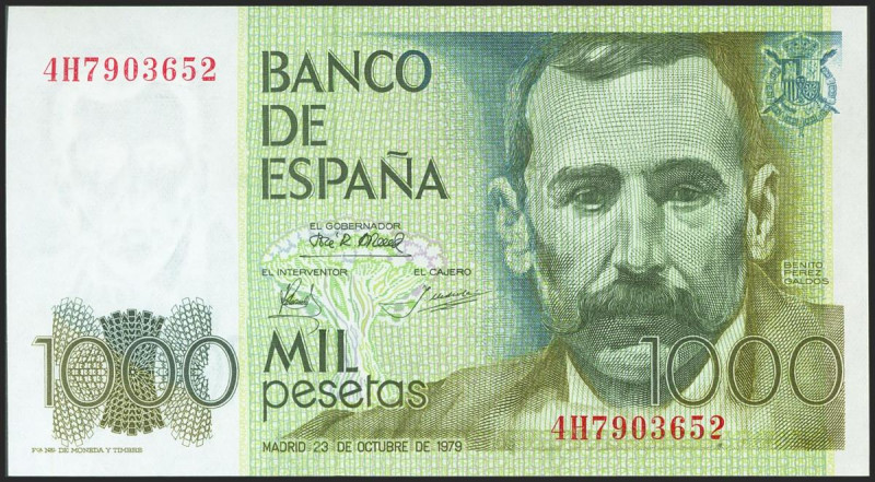 1000 Pesetas. 23 de Octubre de 1979. Serie 4H. (Edifil 2021: 477a). SC.