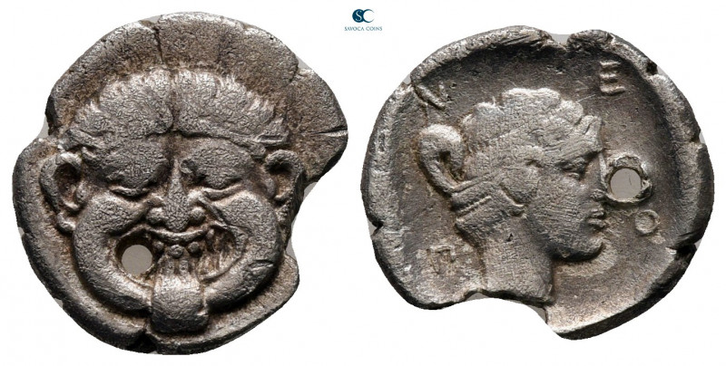 Macedon. Neapolis circa 424-350 BC. 
Tetrobol AR

15 mm, 1,60 g



nearly...