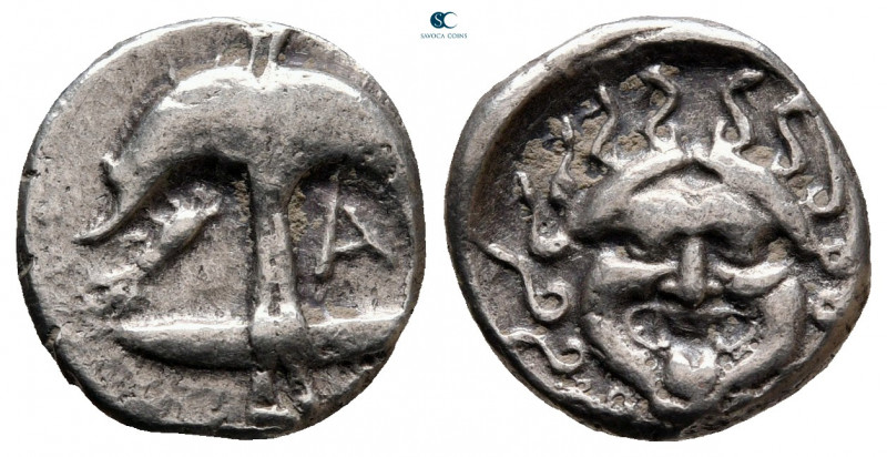 Thrace. Apollonia Pontica circa 480-404 BC. 
Drachm AR

15 mm, 3,14 g



...