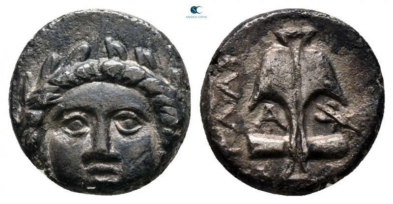 Thrace. Apollonia Pontica circa 410-323 BC. 
Diobol AR

11 mm, 1,11 g



...