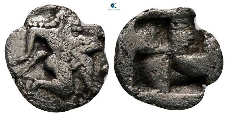 Islands off Thrace. Thasos circa 525-463 BC. 
Obol AR

11 mm, 0,86 g



n...