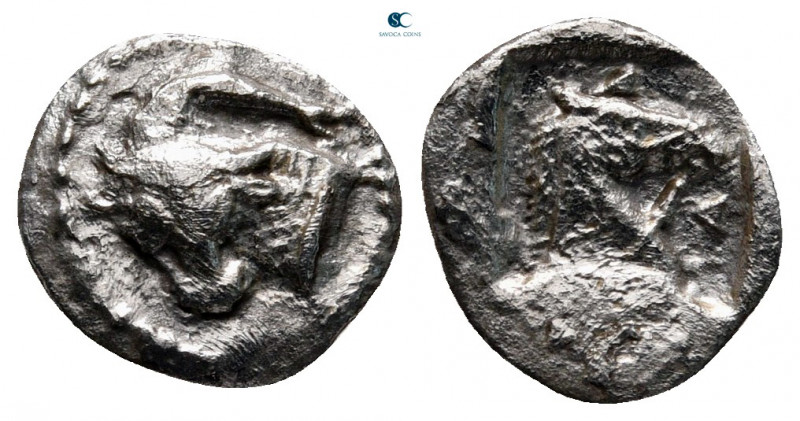 Thessaly. Larissa circa 475-450 BC. 
Obol AR

11 mm, 0,72 g



nearly ver...