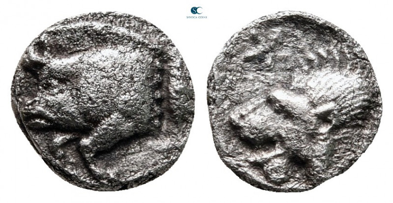 Mysia. Kyzikos circa 525-475 BC. 
Obol AR

9 mm, 0,66 g



very fine