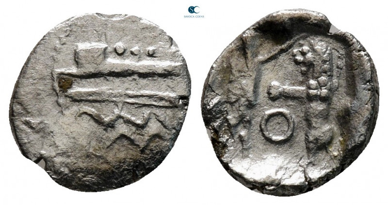 Phoenicia. Sidon. Time of Baalshallim II 401-366 BC. 
1/16 Shekel AR

10 mm, ...