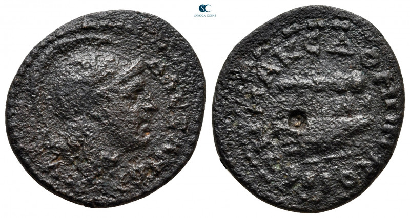 Macedon. Koinon of Macedon. Pseudo-autonomous issue AD 222-235. 
1/2 Unit Æ

...