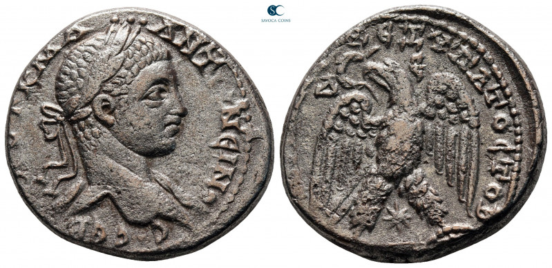 Seleucis and Pieria. Antioch. Elagabal AD 218-222. 
Billon-Tetradrachm

27 mm...