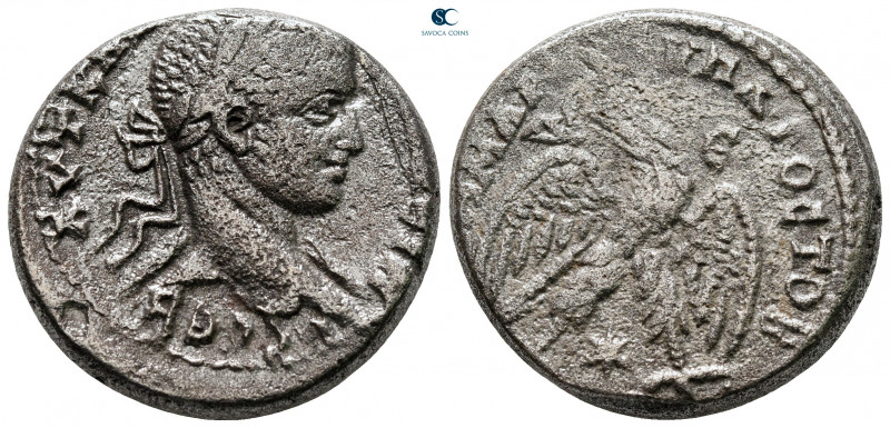 Seleucis and Pieria. Antioch. Elagabal AD 218-222. 
Billon-Tetradrachm

25 mm...