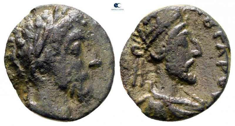 Mesopotamia. Edessa. Commodus with Abgar VIII AD 179-192. 
Bronze Æ

14 mm, 1...