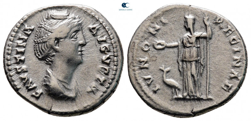 Faustina I, Augusta AD 138-141. Rome
Denarius AR

18 mm, 3,05 g



very f...