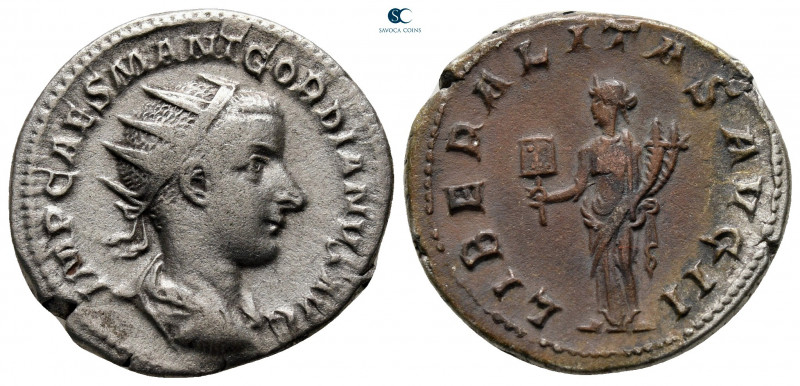 Gordian III AD 238-244. Rome
Antoninianus AR

22 mm, 3,73 g



very fine