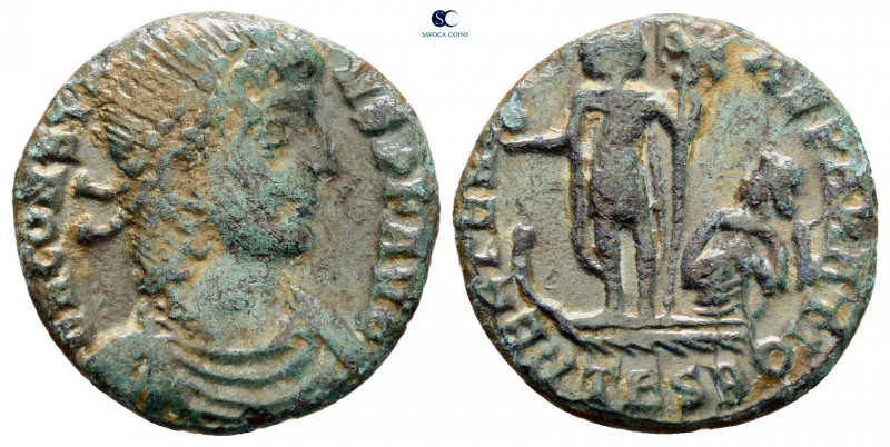 Constans AD 337-350. Thessaloniki
Follis Æ

17 mm, 2,14 g



nearly very ...