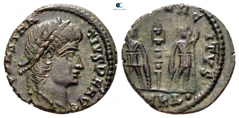 Constantius II AD 347-361. Cyzicus
Follis Æ

15 mm, 1,63 g



nearly very...