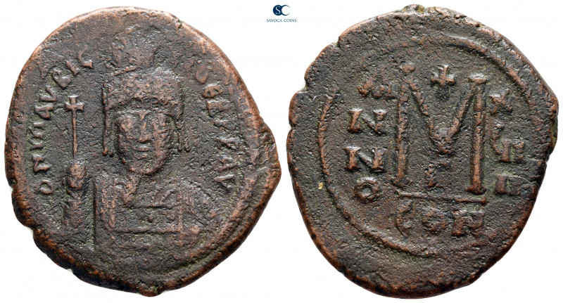 Maurice Tiberius AD 582-602. Constantinople
Follis or 40 Nummi Æ

34 mm, 12,2...