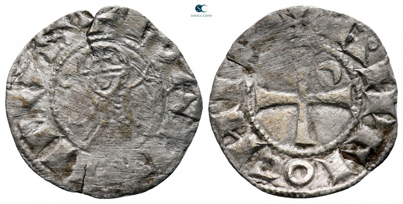 Principality of Antioch. Antioch. Bohemond III AD 1163-1201. 
Denier AR

17 m...