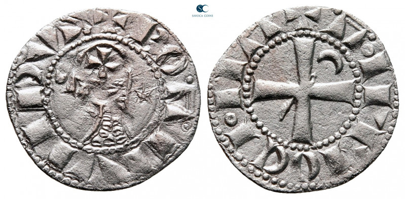 Principality of Antioch. Antioch. Bohemond III AD 1163-1201. 
Denier AR

17 m...