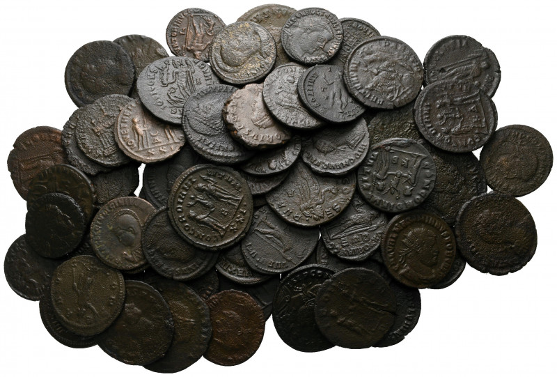 Lot of ca. 70 roman bronze coins / SOLD AS SEEN, NO RETURN!

very fine